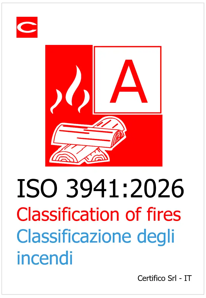 ISO 3941:2026 - Classification of fires - Classificazione dei fuochi